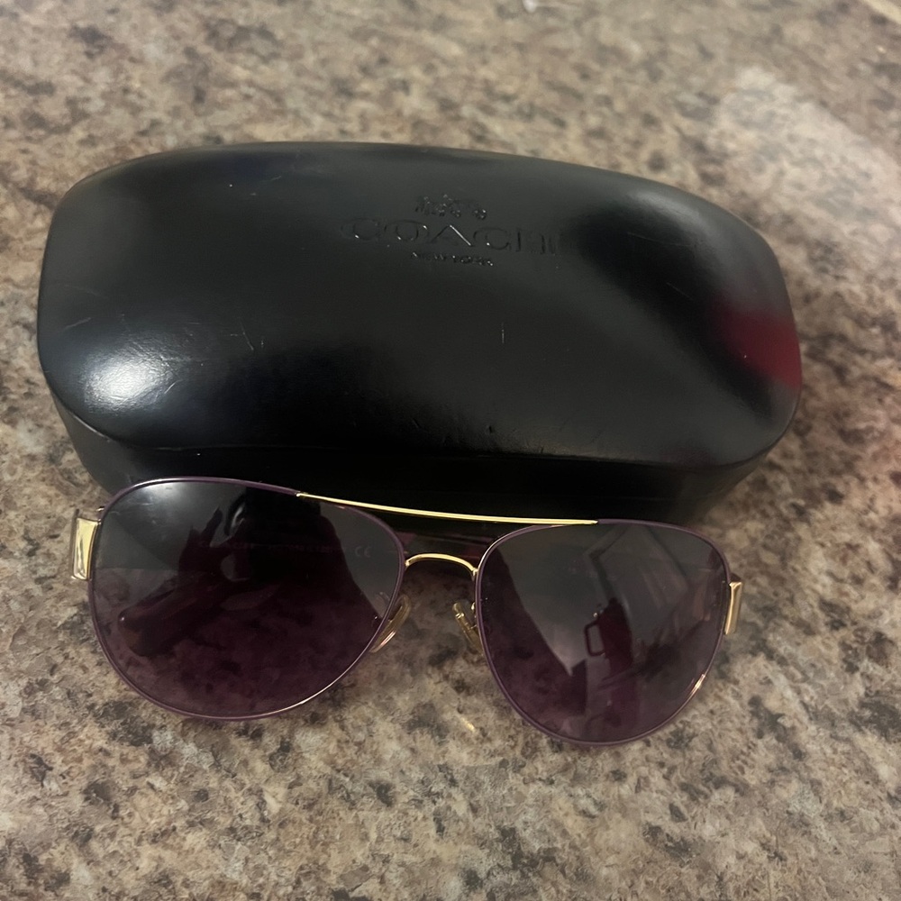 Coach Aviator Purple Sunglasses